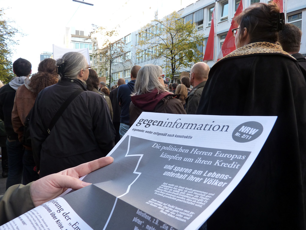 Occupy Düsseldorf Bild der Demo vom 15.10.2011